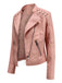 1960s Solid Faux Leather Motorcycle Jacket — 1960s style that speaks before she does