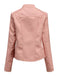 1960s Solid Faux Leather Motorcycle Jacket — 1960s sophistication that wraps her in quiet power
