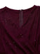 1960s Solid Glitter V-Neck Mesh Bodycon Dress - vintage dress, retro fashion