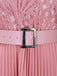 1960s Solid Lace Crochet Pleated Belted Dress: where 1960s romance meets her modern spirit