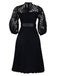 This 1960s Solid Lace Crochet Pleated Belted Dress wraps her in 1960s elegance, one twirl at a time