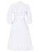 This 1960s Solid Lace Crochet Pleated Belted Dress wraps her in 1960s elegance, one twirl at a time