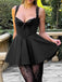 1960s Solid Lace Straps Lace-Up Skater Dress - vintage dress, retro fashion