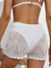 This 1960s Solid Lace-Up Hollow Crochet Shorts whispers 1960s secrets to those who notice