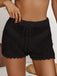 1960s Solid Lace-Up Hollow Crochet Shorts — 1960s style that transcends decades