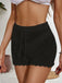 1960s Solid Lace-Up Hollow Crochet Shorts — 1960s vintage charm for her modern wardrobe