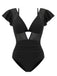 1960s Solid Mesh Plunge Bikini Set & Cover-Up - vintage fashion, retro style