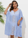She finds her 1960s story in this 1960s Solid Patchwork Loose Cover-Up