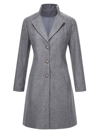 1960s Solid Stand Collar Lapel Coat, vintage coat, retro outerwear - perfect for women who love vintage and retro fashion