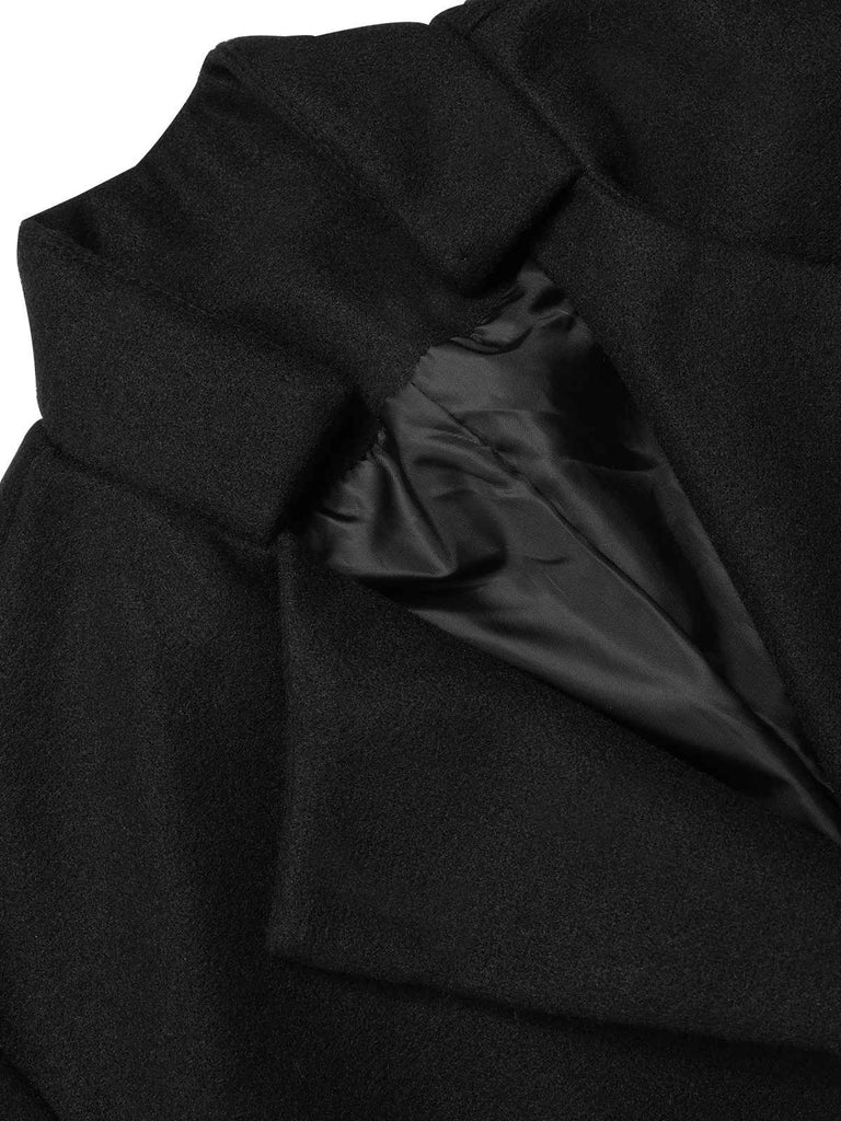 1960s Solid Stand Collar Lapel Coat, vintage coat, retro outerwear - perfect for women who love vintage and retro fashion