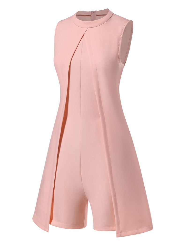 1960s Solid Collar Sleeveless Romper | 1960s | vintage romper, retro jumpsuit