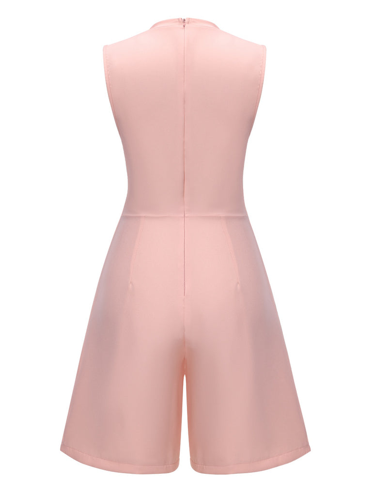 1960s Solid Collar Sleeveless Romper | 1960s | vintage romper, retro jumpsuit