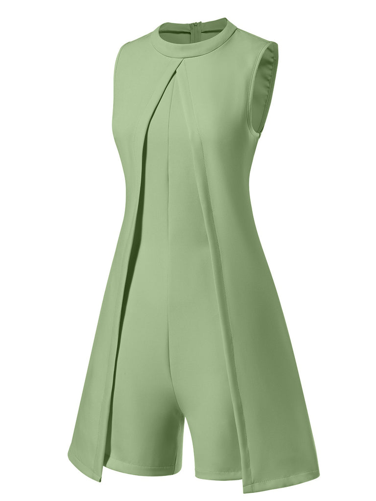 1960s Solid Collar Sleeveless Romper | 1960s | vintage romper, retro jumpsuit