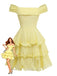 1960s Solid Strapless Backless Ruffle Cake Dress - vintage dress, retro fashion