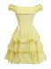 1960s Solid Strapless Backless Ruffle Cake Dress - vintage dress, retro fashion