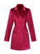 1960s Solid Velvet Long Sleeve Blazer Dress - vintage dress, retro fashion