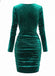 1960s Solid Velvet Long Sleeve Cowl Neck Dress - vintage dress, retro fashion