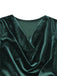 1960s Solid Velvet Long Sleeve Cowl Neck Dress - vintage dress, retro fashion