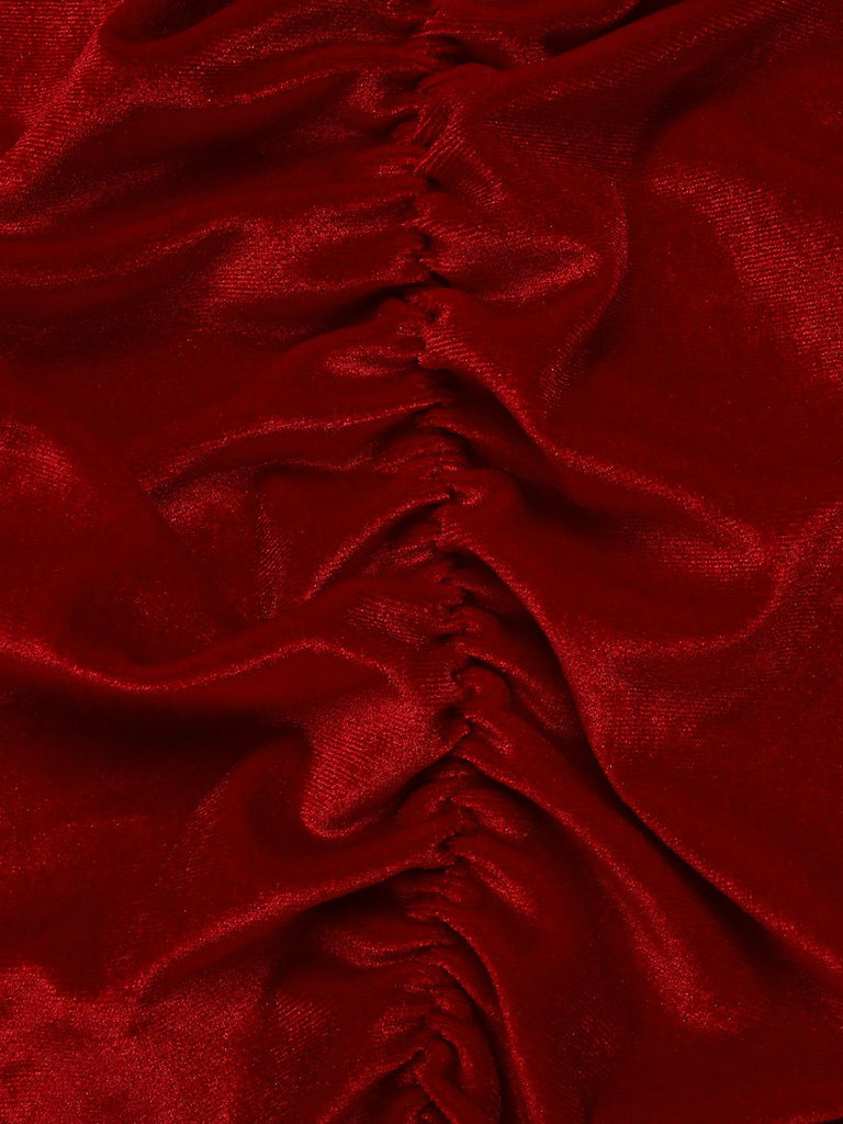 1960s Solid Velvet Sling Dress With Sleeves, vintage dress, retro fashion - perfect for women who love vintage and retro fashion
