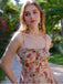 1960s Spaghetti Strap Floral Ruffled Dress - vintage dress, retro fashion