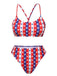 She's wearing 1960s Spaghetti Strap Independence Day Swimsuit and the whole beach remembers the 1960s