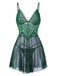 This 1960s Spaghetti Straps Lace Sheer Nightgown wraps her in 1960s elegance, one twirl at a time