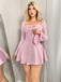 1960s Square Neck Ribbed Bell Sleeves Dress - vintage dress, retro fashion