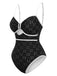 1960s Strap Contrast Trim One-Piece Swimsuit: 1960s Riviera elegance, reimagined for her