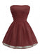 1960s Strapless Glitter Back-Tie Tulle Dress - vintage dress, retro fashion
