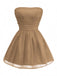 1960s Strapless Glitter Back-Tie Tulle Dress - vintage dress, retro fashion