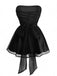 1960s Strapless Glitter Back-Tie Tulle Dress - vintage dress, retro fashion