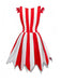 1960s Striped Halloween Evil Clown Slip Dress - vintage dress, retro fashion