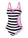 1960s Striped Hollow Bow Swimsuit | 1960s | vintage swimsuit, retro beachwear