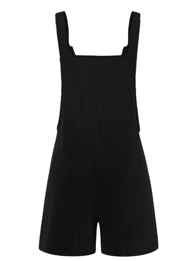 1960s Striped Pocketed Tie-Strap Romper - vintage romper, retro jumpsuit for vintage lovers