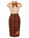 1960s Thanksgiving Pumpkin Pencil Dress - vintage dress, retro fashion