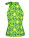 1960s Tie Neck Floral Sleeveless Top — 1960s elegance she can wear anywhere