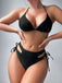 1960s Tropical Beach Drawstring Bikini Set & Sheer Top - vintage fashion, retro style
