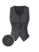 Dark 1960s V-Neck Pinstripes Sleeveless Top - vintage fashion, retro style