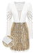1960s V-Neck Tassel Sequined Wrap Dress: timeless style reimagined