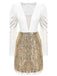 1960s V-Neck Tassel Sequined Wrap Dress — vintage elegance for the modern woman
