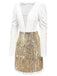 1960s V-Neck Tassel Sequined Wrap Dress: timeless style reimagined