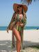 1960s Vertical Stripe Lace-Up Bikini Set & Cover-Up, vintage swimsuit, pin-up swimwear - perfect for women who love vintage and retro fashion