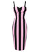 1960s Vertical Stripe Straps Pencil Dress — the kind of 1960s dress that makes strangers smile