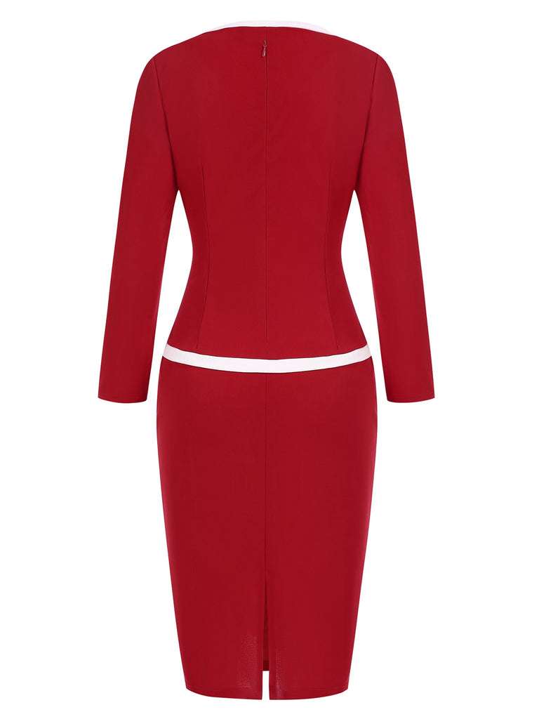 1960s Vintage Fake-Two Pieces Pencil Dress, vintage dress, retro fashion - perfect for women who love vintage and retro fashion