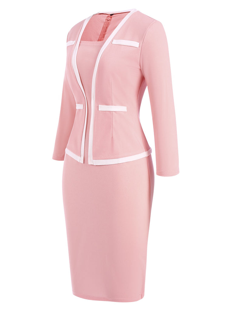 1960s Vintage Fake-Two Pieces Pencil Dress, vintage dress, retro fashion - perfect for women who love vintage and retro fashion