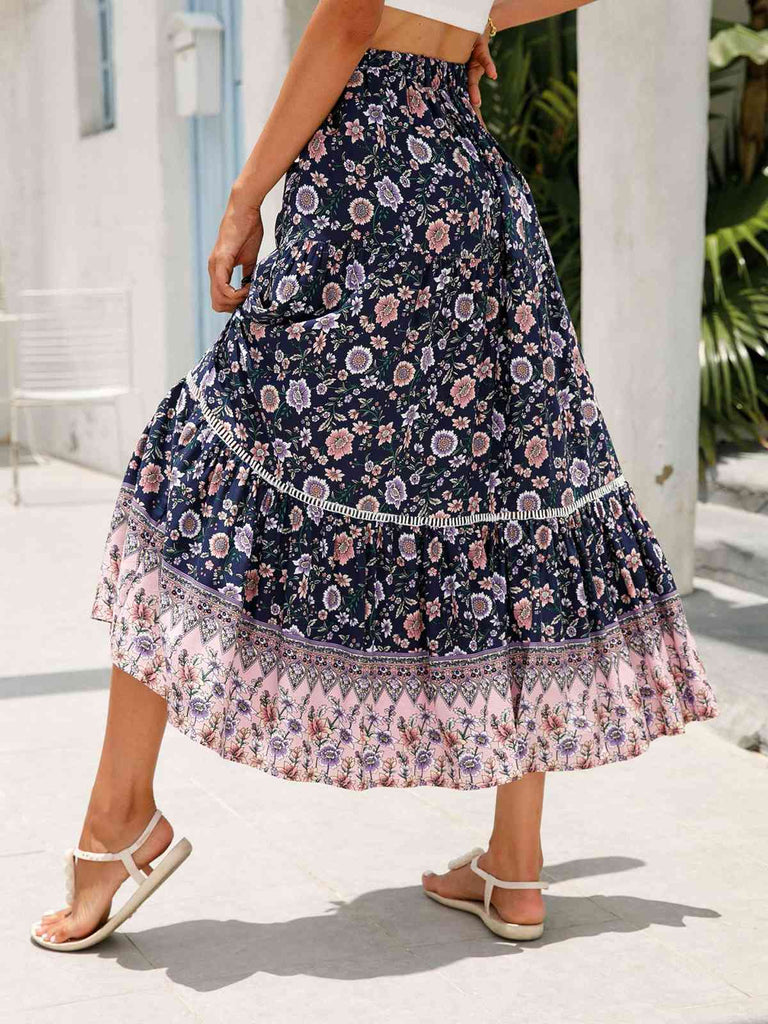 She sways in this 1960s Viscose Bohemian Ditsy Floral Skirt and it's pure 1960s magic