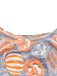 2PCS Grey 1970s Glowing Halloween Pumpkin Flannel Pajama Set - vintage fashion, retro style