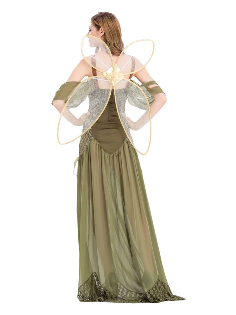 1970s Angle Flower Fairy Costume Dress With Wings - vintage dress, retro fashion
