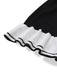 1970s Black & White Contrast Knitted Ruffle Dress - vintage dress, retro fashion, classic black