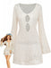 1970s Boho Crochet Hollow-Out Cover-Up - vintage fashion, retro style